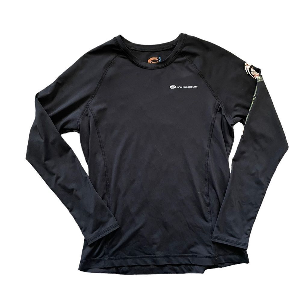 BLACK RASH GUARD O'RAGEOUS Size Large